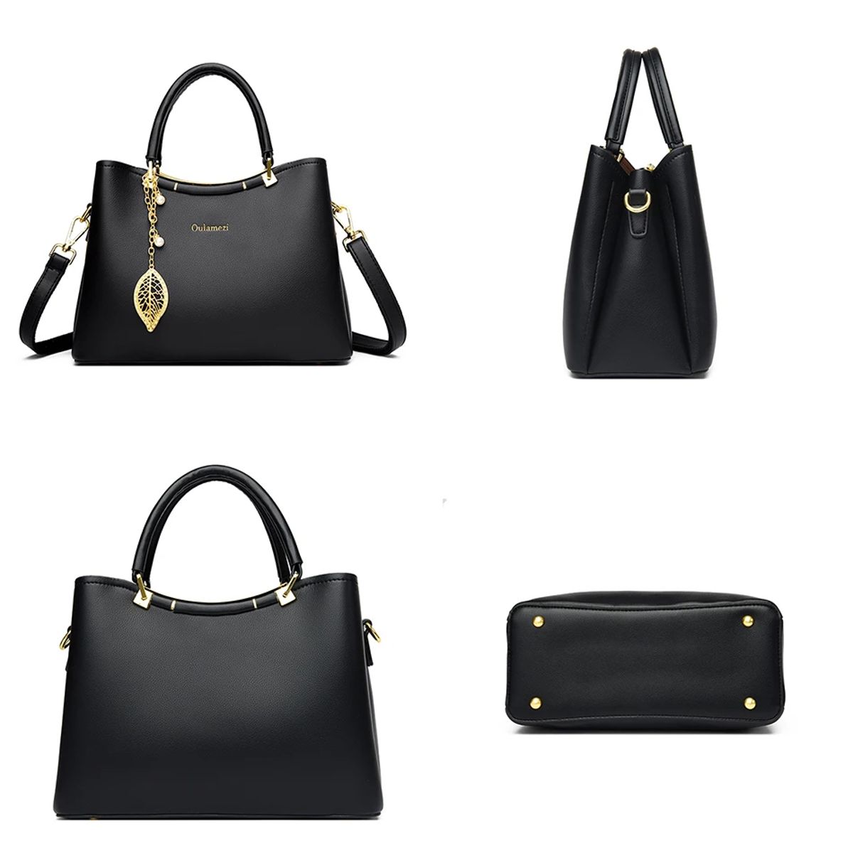 Elegant Leather Women’s Handbag with Top Handle and Crossbody Elegant Leather Women’s Handbag with Top Handle and Crossbody