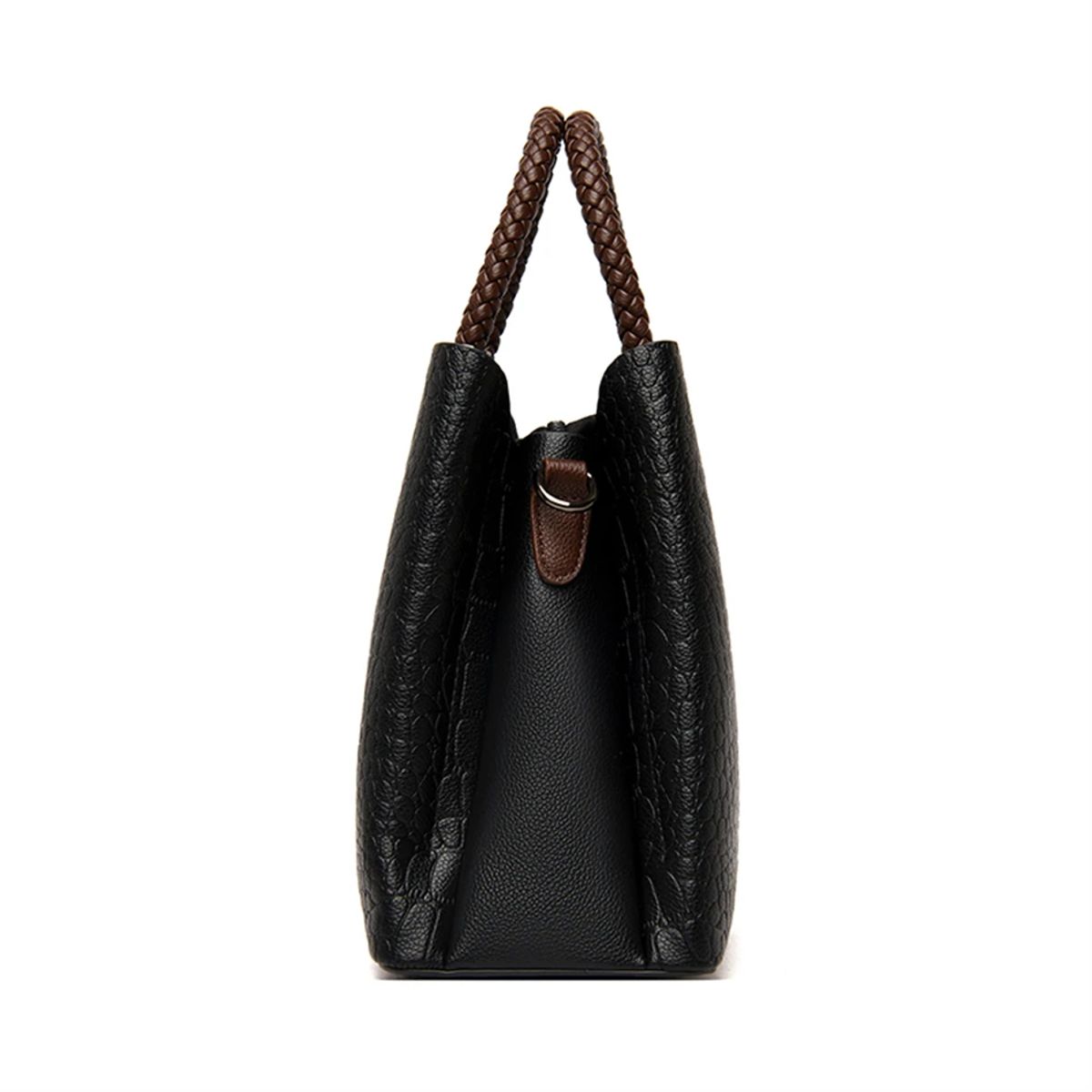 Elegant Genuine Leather Handbag Women Alligator Pattern Crossbody