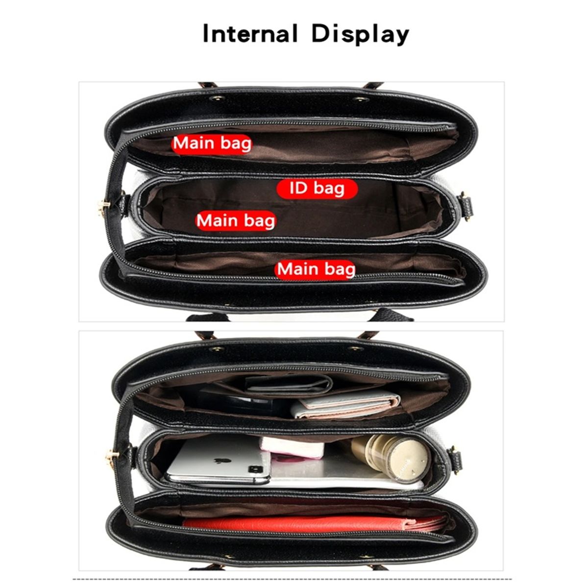 Luxury PU Leather Handbag for Women Elegant Everyday Shoulder Bag