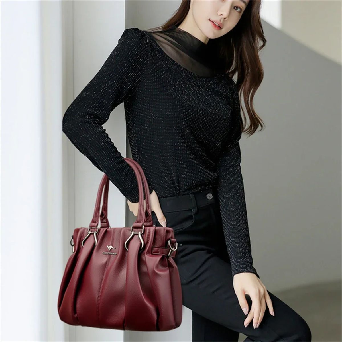 Luxury Women's Handbag Soft Leather Designer Style Everyday Bag Luxury Women's Handbag Soft Leather Designer Style Everyday Bag