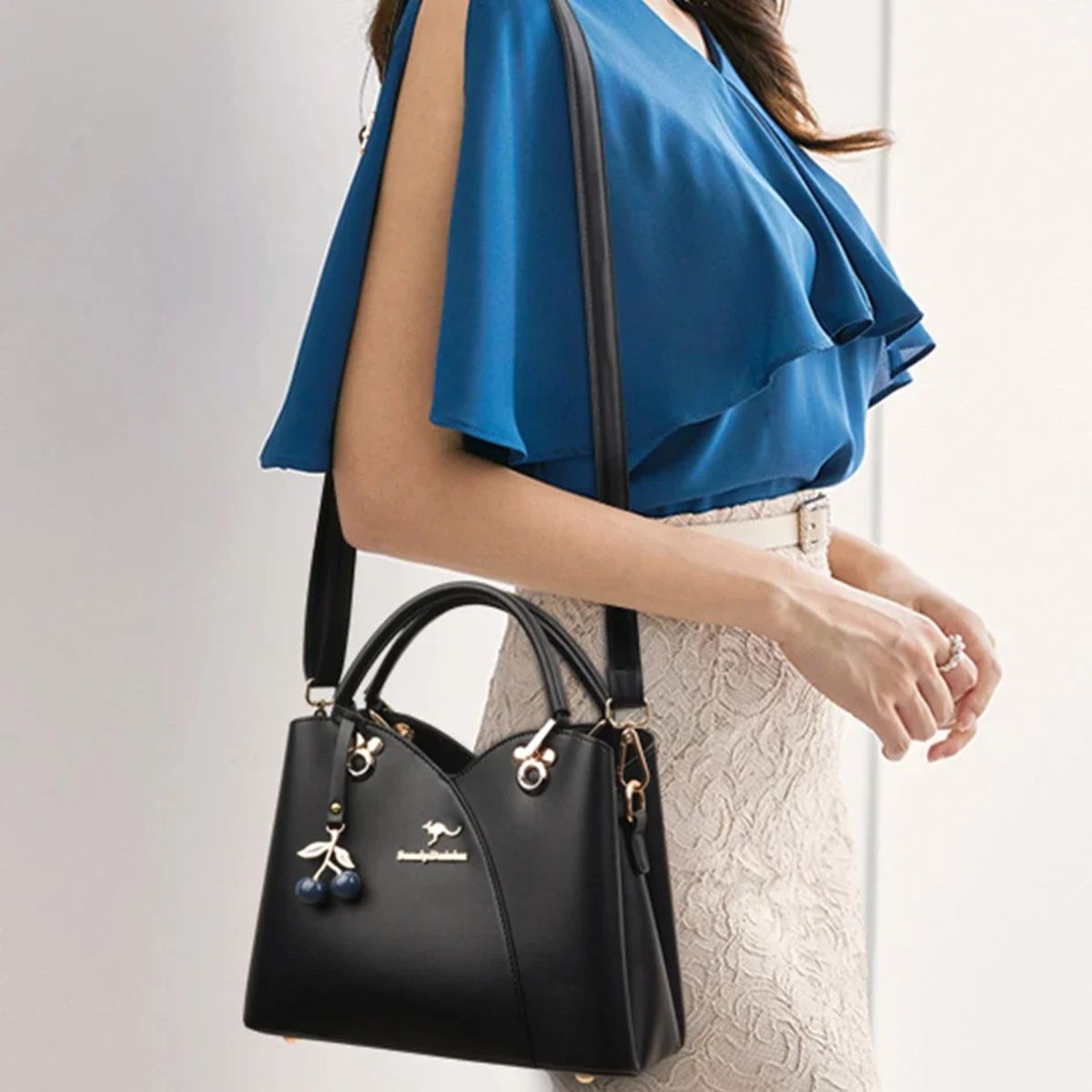 Luxury 3-Layer Messenger Bag Stylish Crossbody Handbag for Women