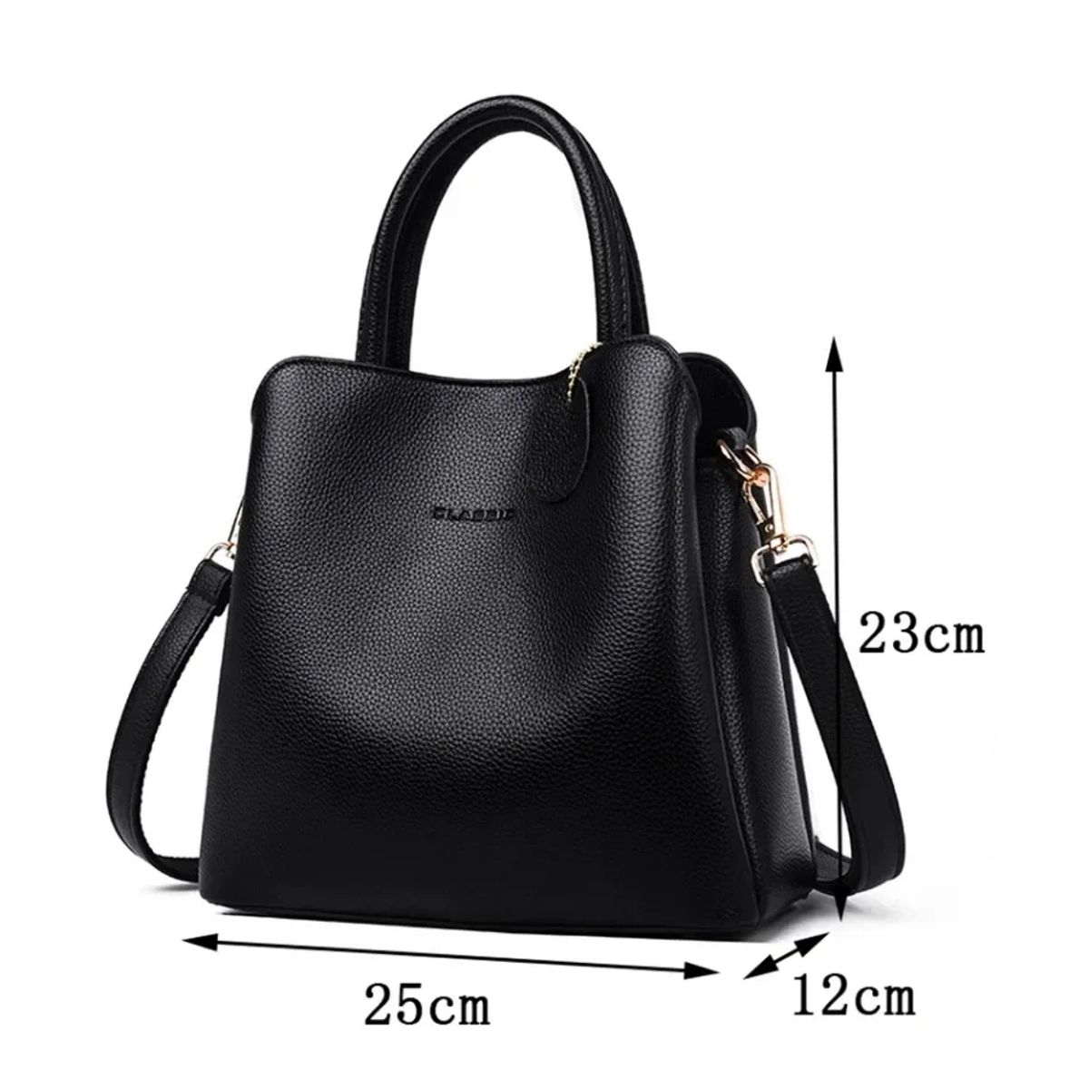 Luxury Genuine Leather Handbag with Multiple Pockets for Women Luxury Genuine Leather Handbag with Multiple Pockets for Women