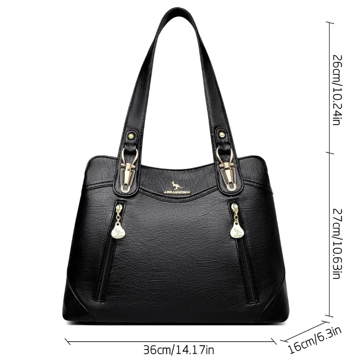 Elegant Bark Pattern Leather Shoulder Tote Bag for Women Elegant Bark Pattern Leather Shoulder Tote Bag for Women