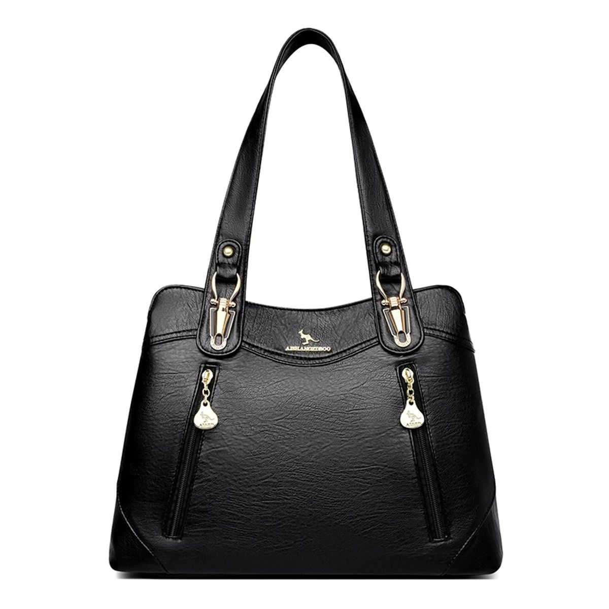 Elegant Bark Pattern Leather Shoulder Tote Bag for Women Elegant Bark Pattern Leather Shoulder Tote Bag for Women