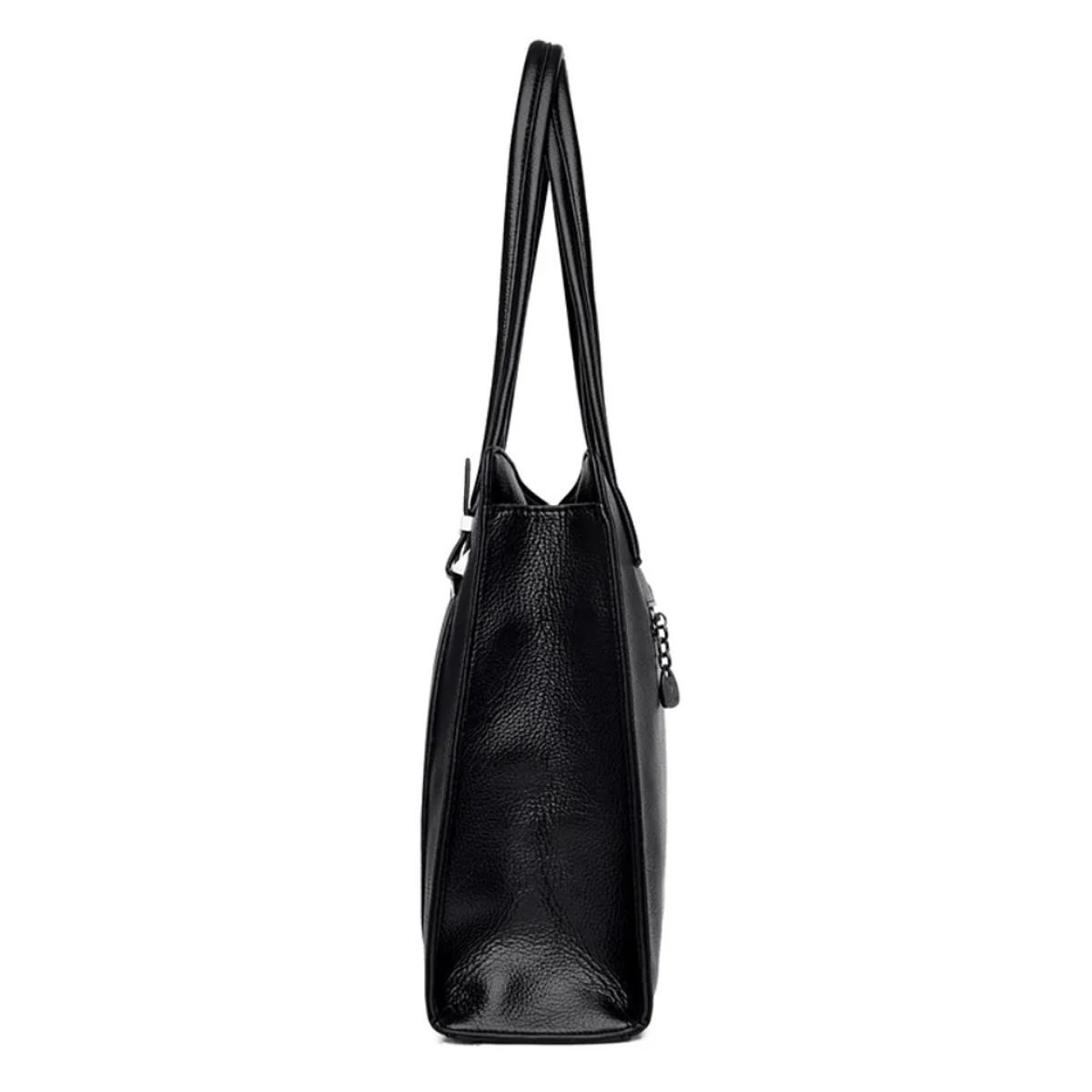 Elegant PU Leather Shoulder Tote with Top Handle Design