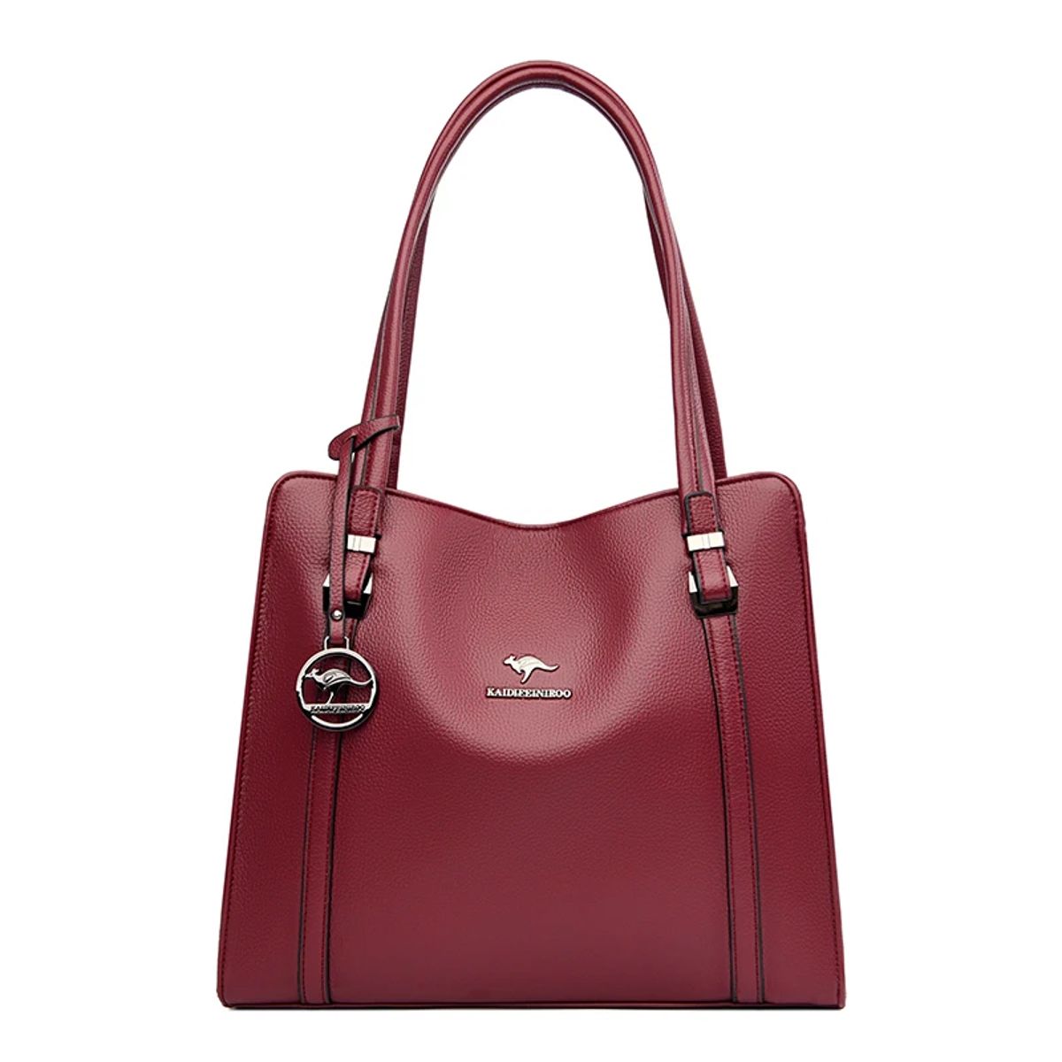 Elegant PU Leather Shoulder Tote with Top Handle Design