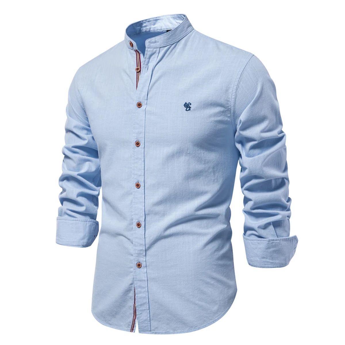 Men’s Long Sleeve Cotton Shirt Classic Solid Color Design Men’s Long Sleeve Cotton Shirt Classic Solid Color Design
