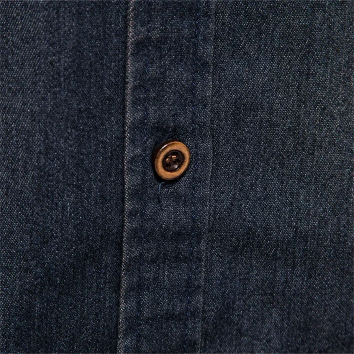 Men's Long Sleeve Cotton Denim Shirt Casual Everyday Wear