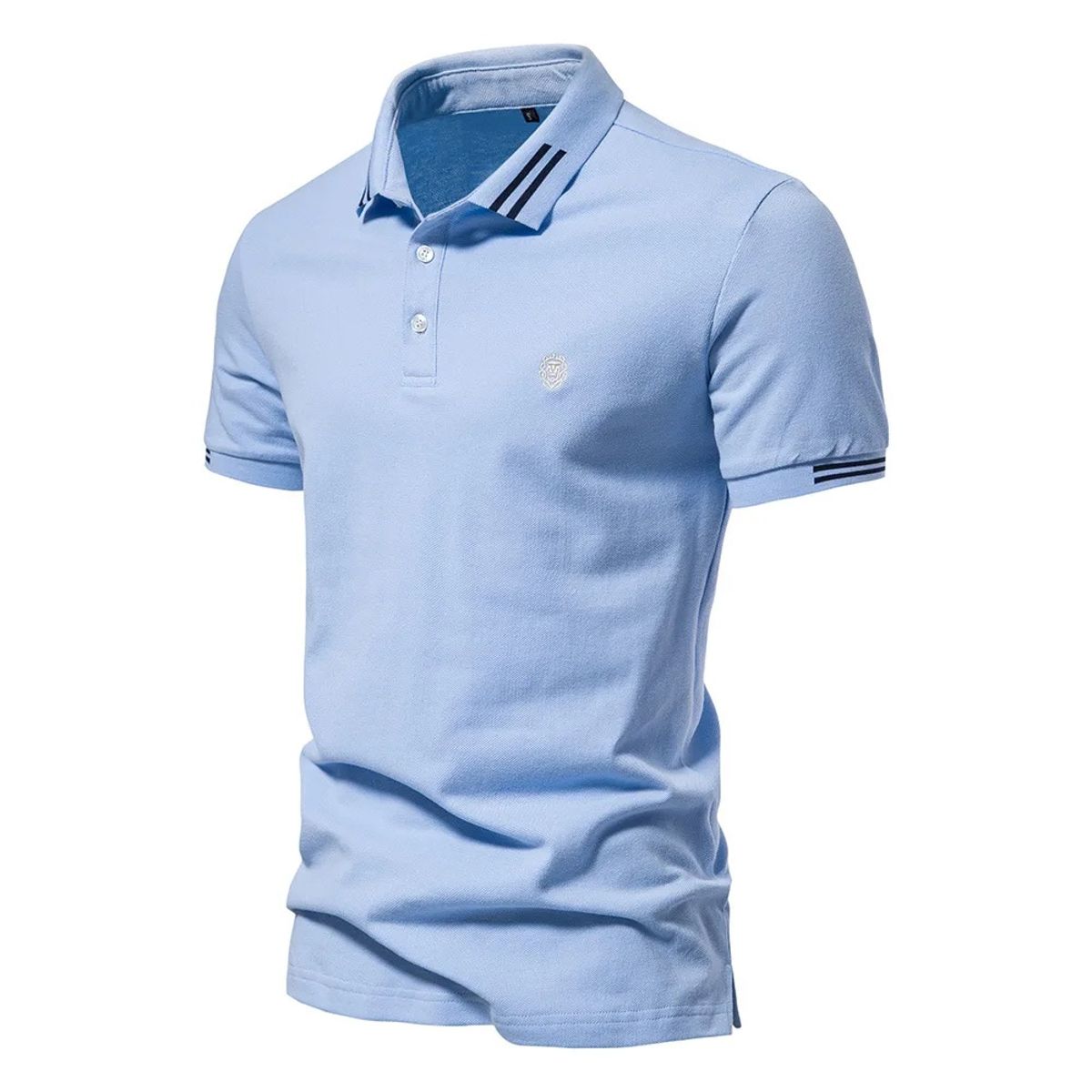 Classic Cotton Men's Short Sleeve Polo Shirt for Summer Aiopeson - Men's Polo T-Shirts 1