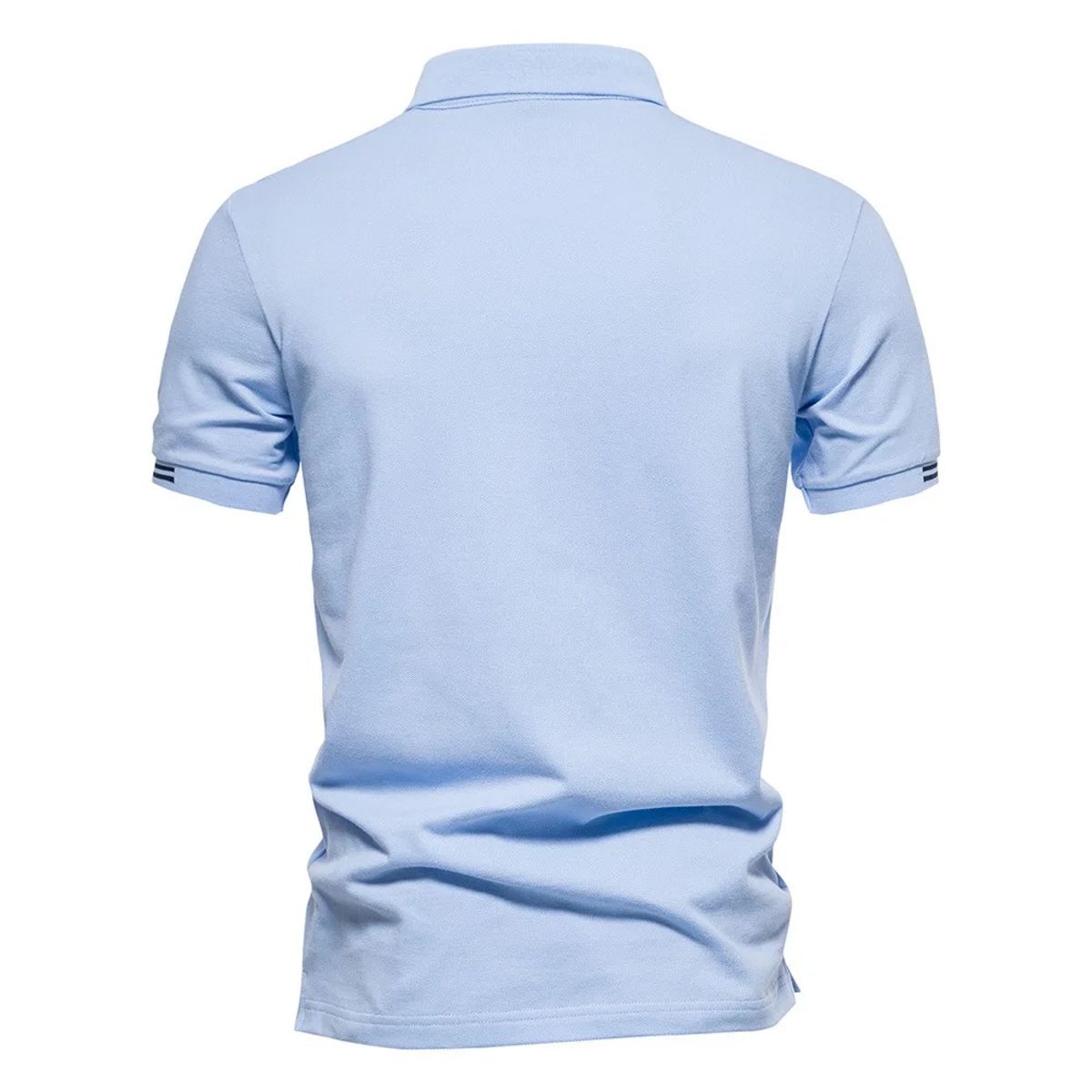 Classic Cotton Men's Short Sleeve Polo Shirt for Summer Aiopeson - Men's Polo T-Shirts 2