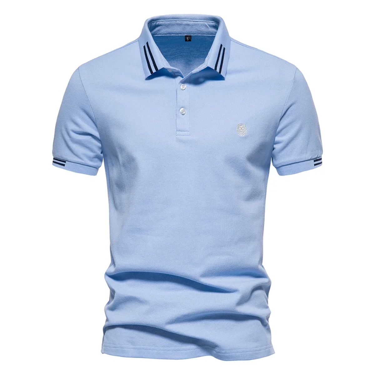 Classic Cotton Men's Short Sleeve Polo Shirt for Summer Aiopeson - Men's Polo T-Shirts 10
