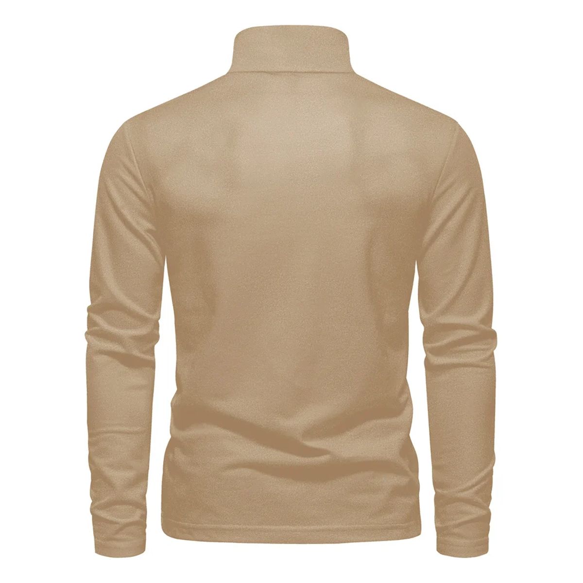 Elegant Men’s Polo Shirt with Deer Embroidery Long Sleeves