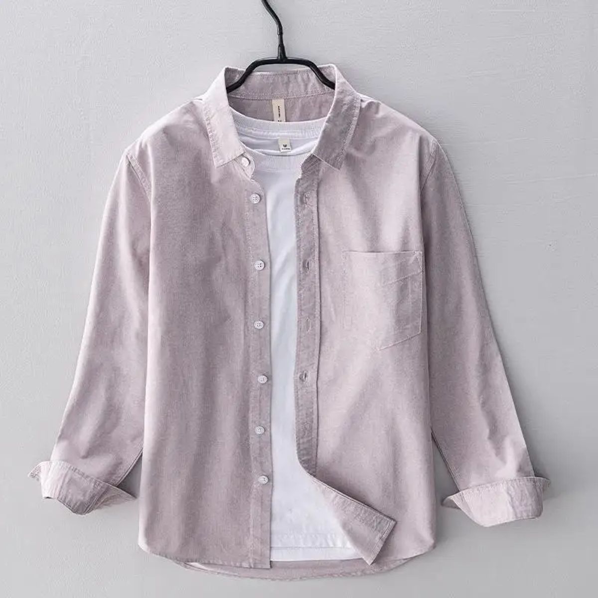 Men’s Cotton Oxford Shirt Long Sleeve Business Casual Wear