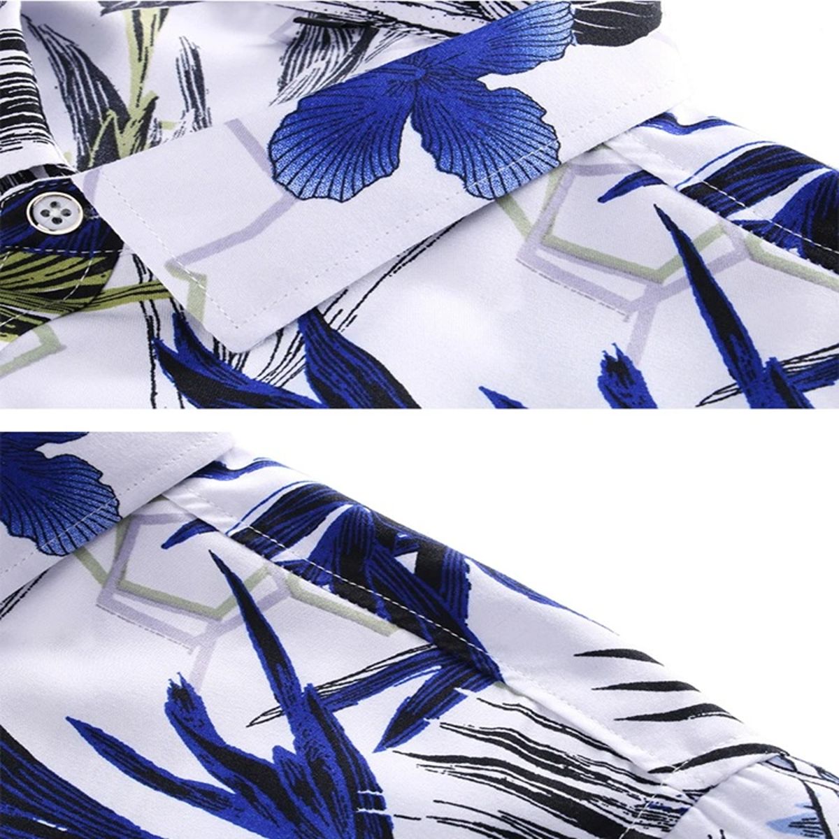 Men’s Summer Floral Print Shirt Casual Hawaiian Short Sleeve