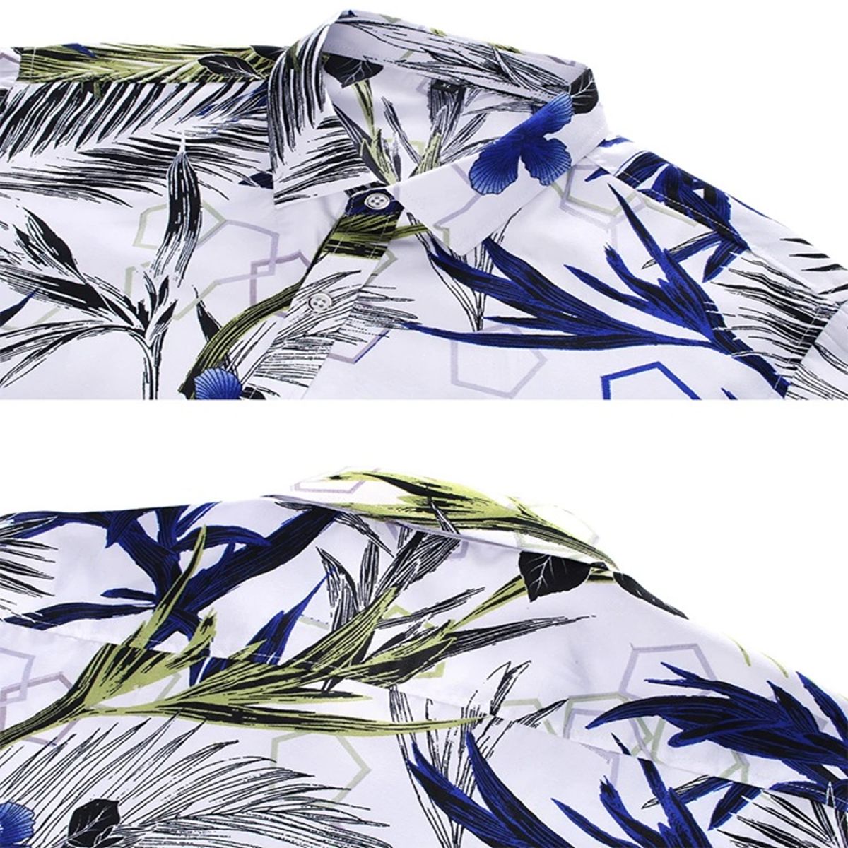 Men’s Summer Floral Print Shirt Casual Hawaiian Short Sleeve