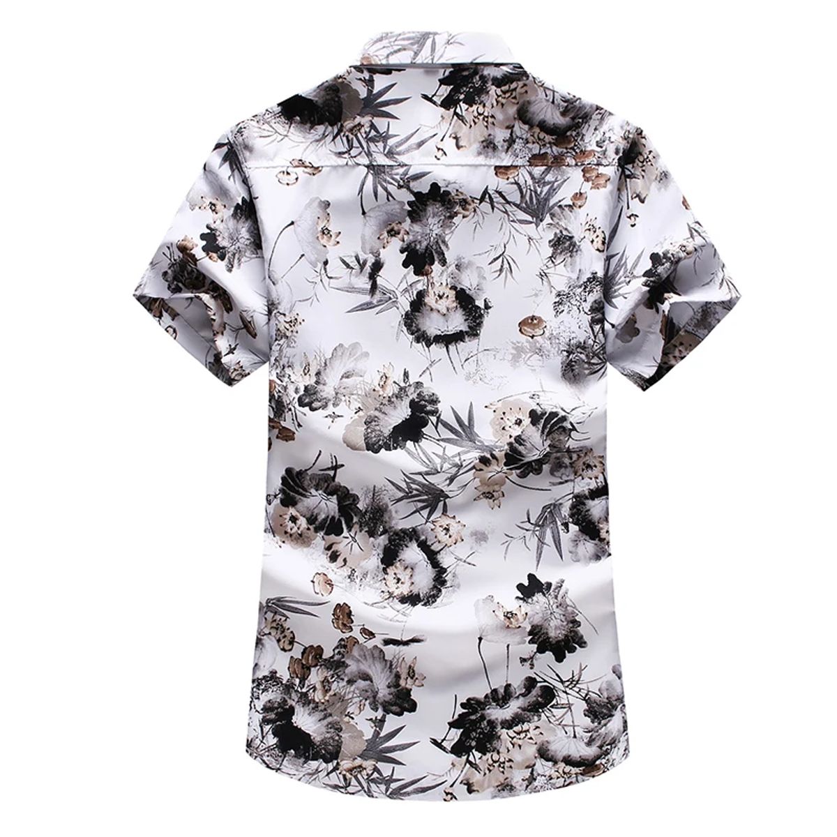 Men’s Summer Hawaiian Shirt with Floral Print Casual Style