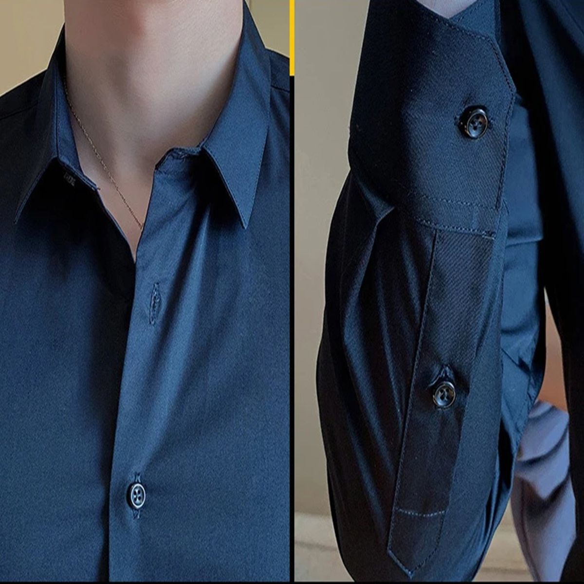 Men’s Long Sleeve Business Shirt Smart Casual Classic Style