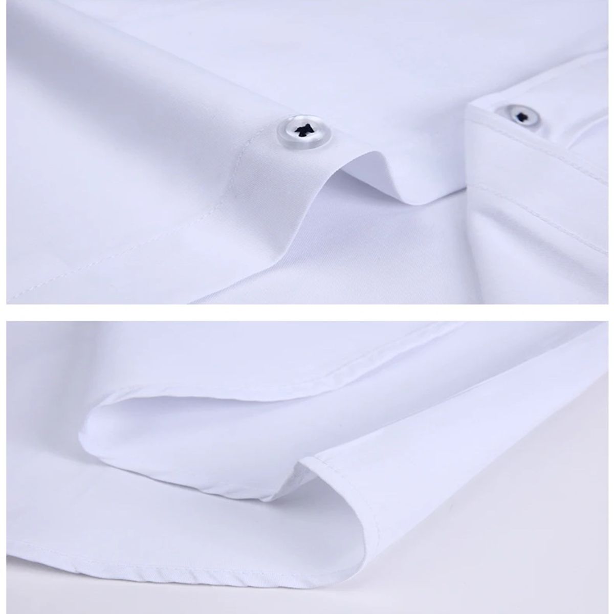 Men’s Long Sleeve Business Shirt with Modern Solid Design