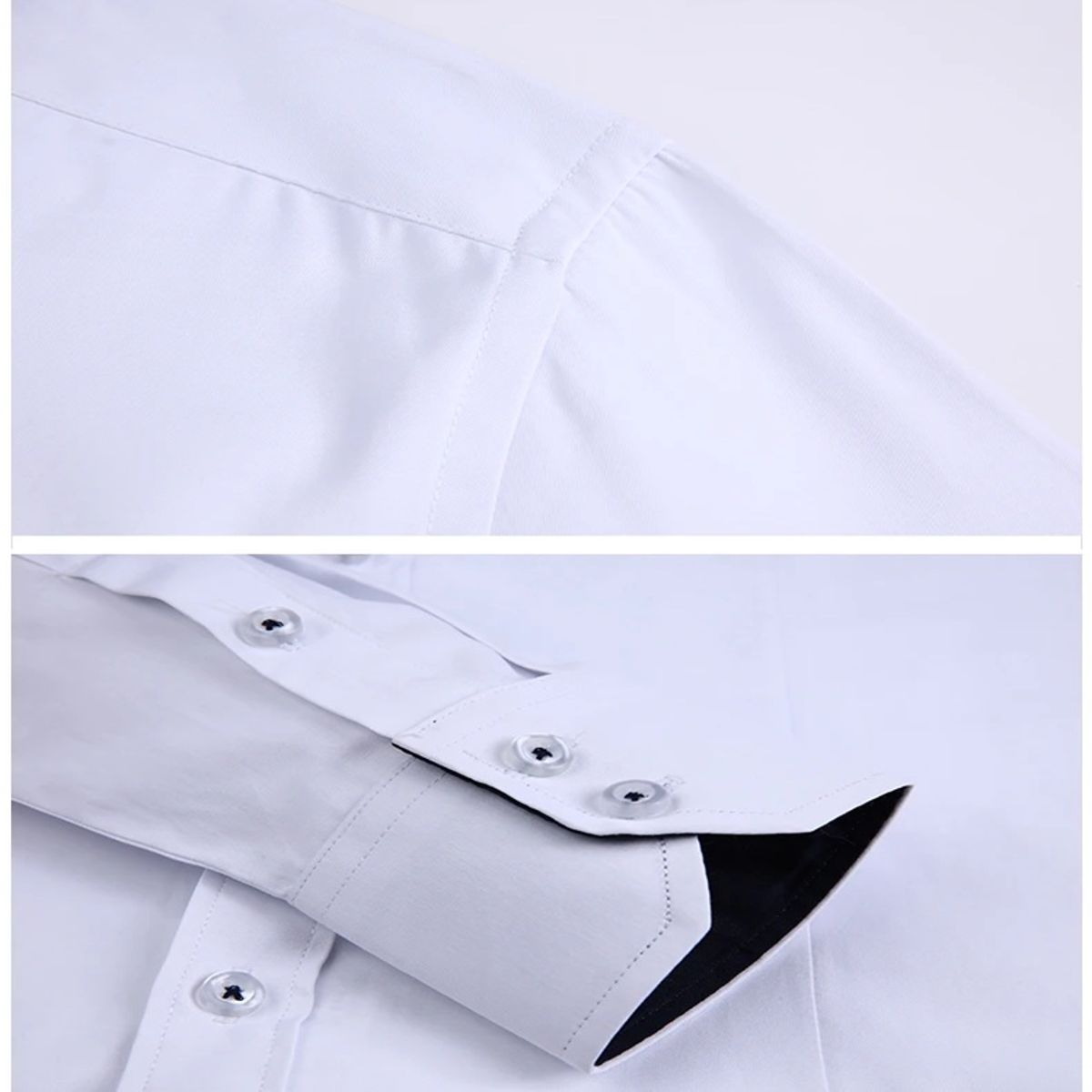 Men’s Long Sleeve Business Shirt with Modern Solid Design