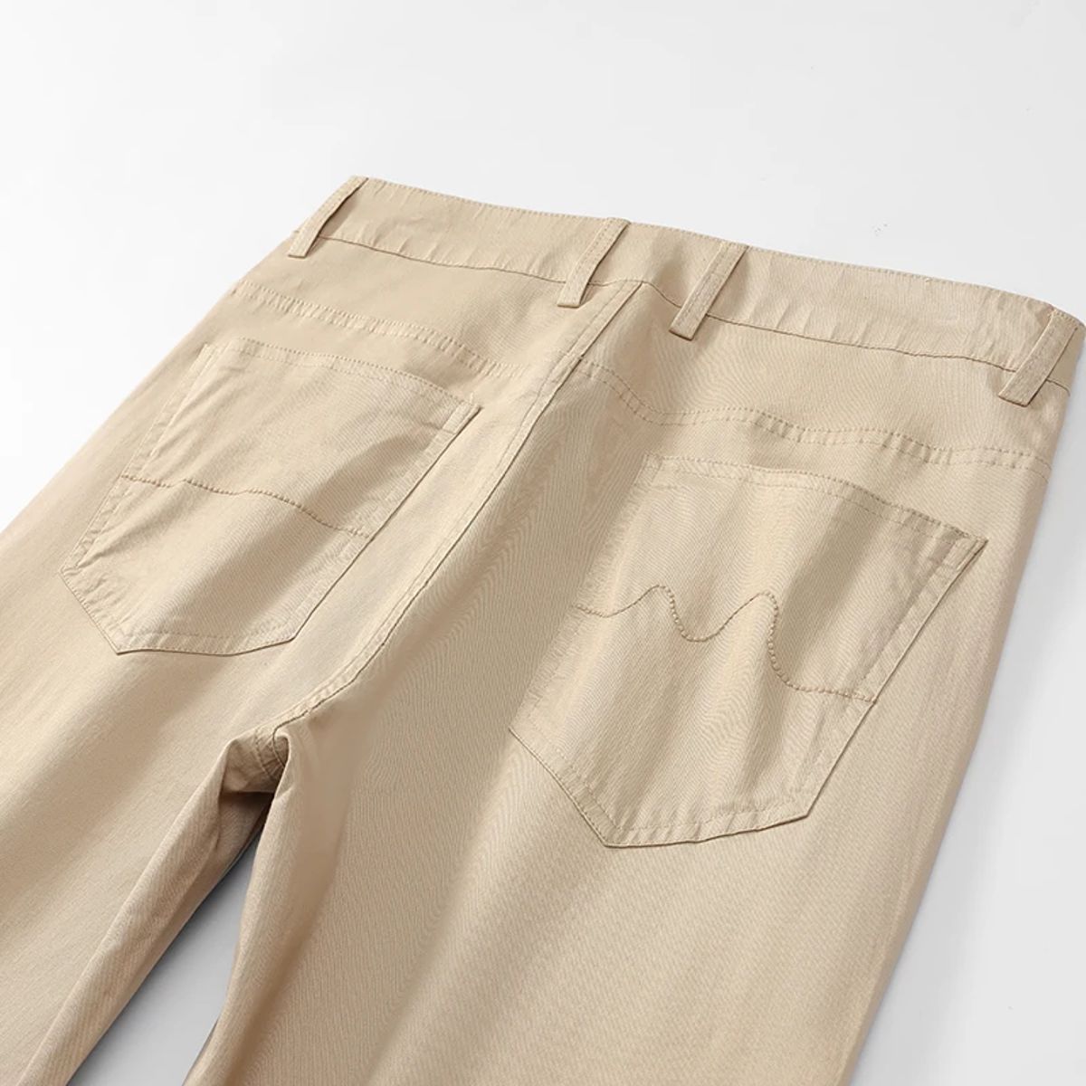 Men’s Lightweight Cotton Casual Pants Loose Straight Business Wear