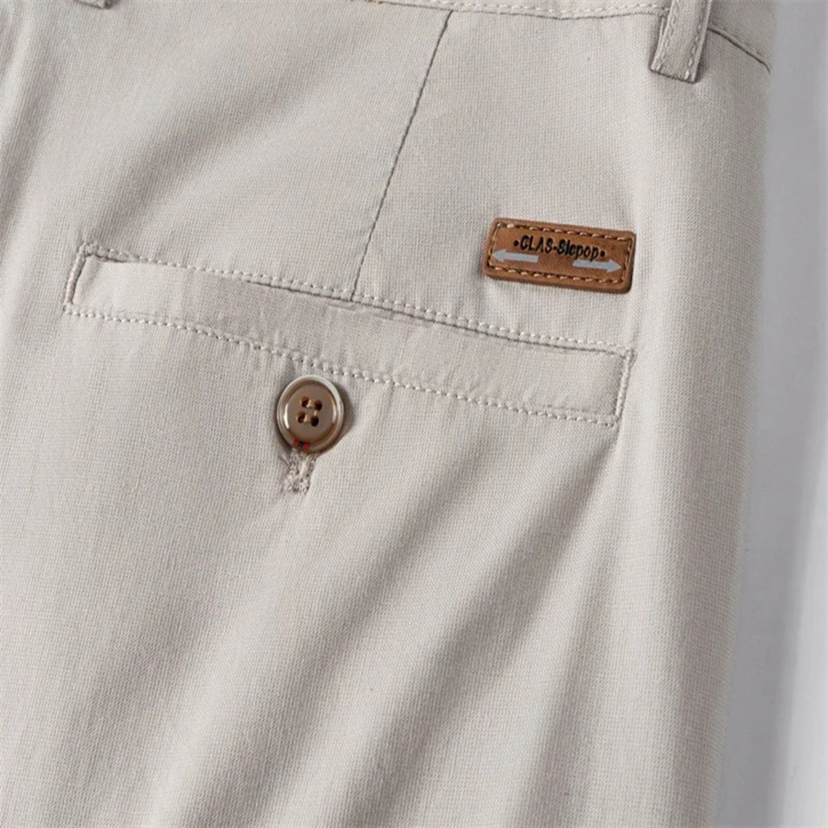 Men’s Lightweight Linen Blend Straight Casual Business Suit Pants