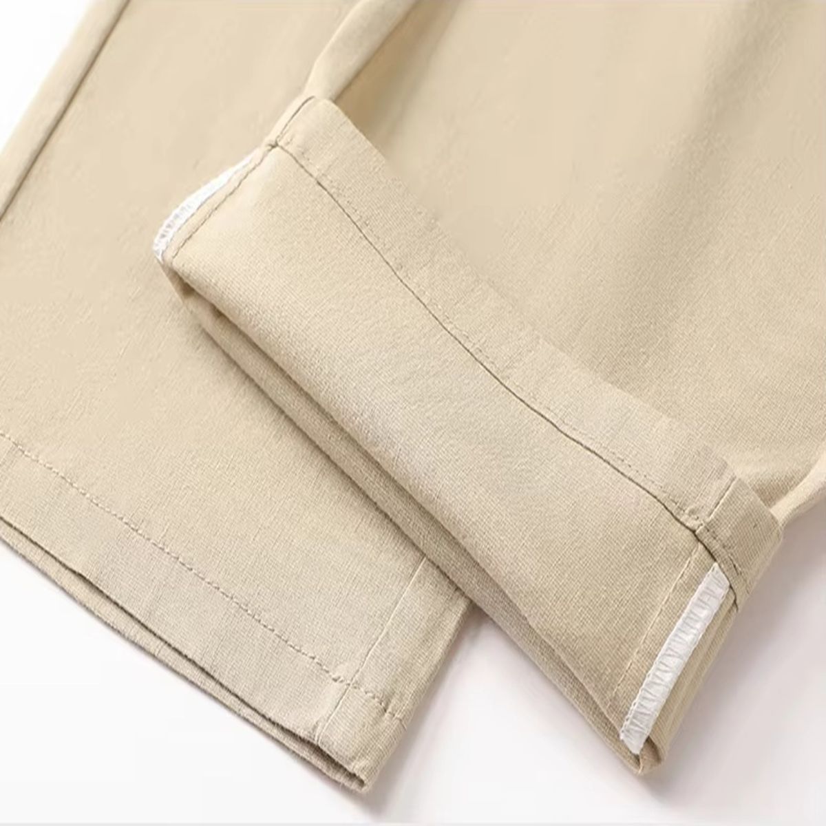 Men’s Lightweight Linen Cotton Pants Casual Straight Office Wear