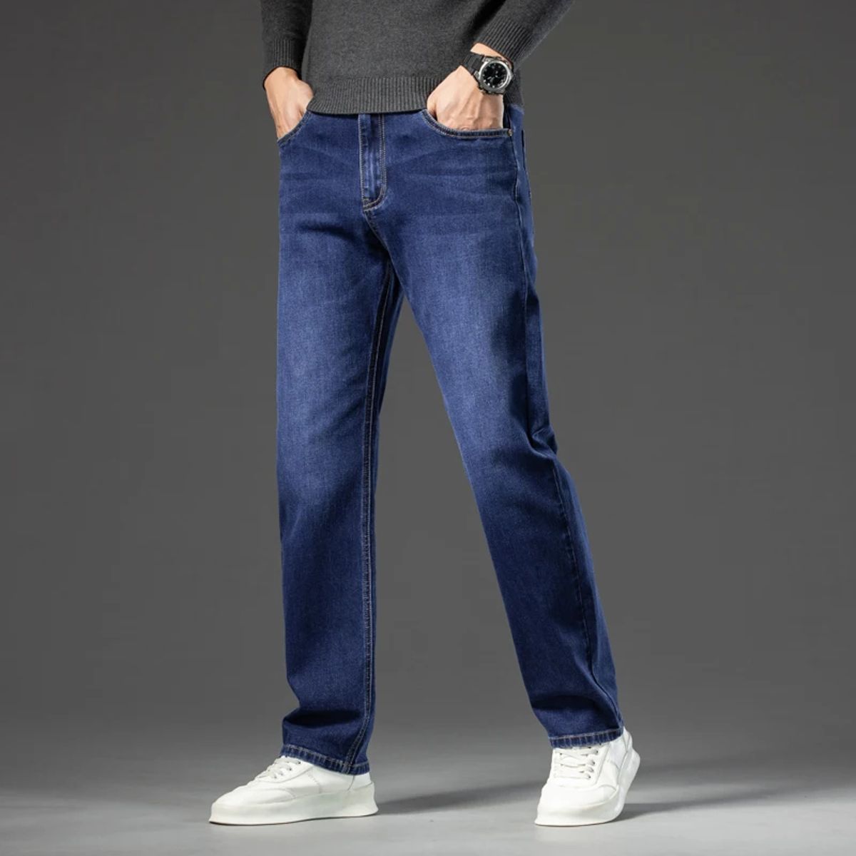 Men’s Autumn Business Casual Stretch Denim High Waist Jeans Men’s Autumn Business Casual Stretch Denim High Waist Jeans