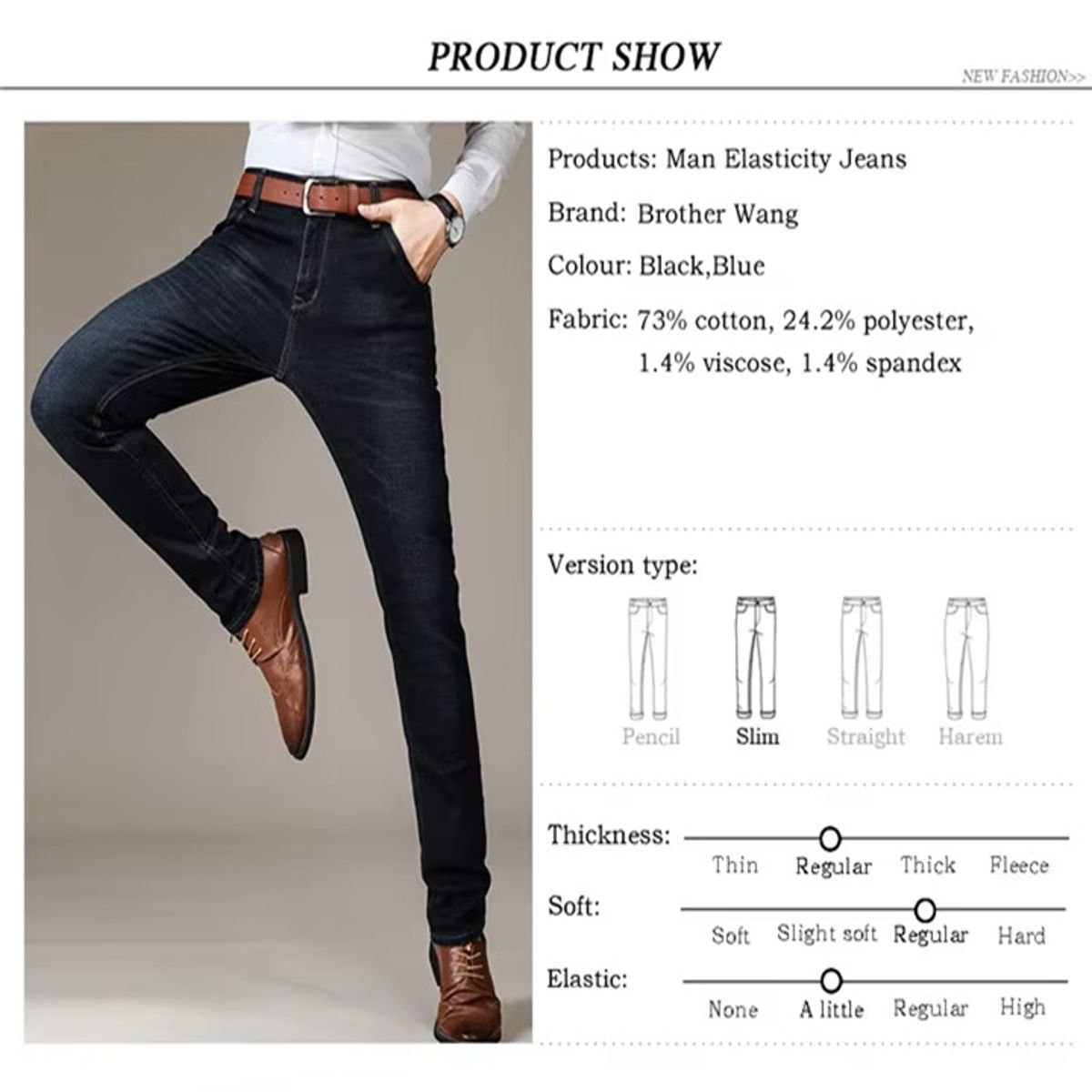 Brother Wang - Men's Skinny Jeans 4