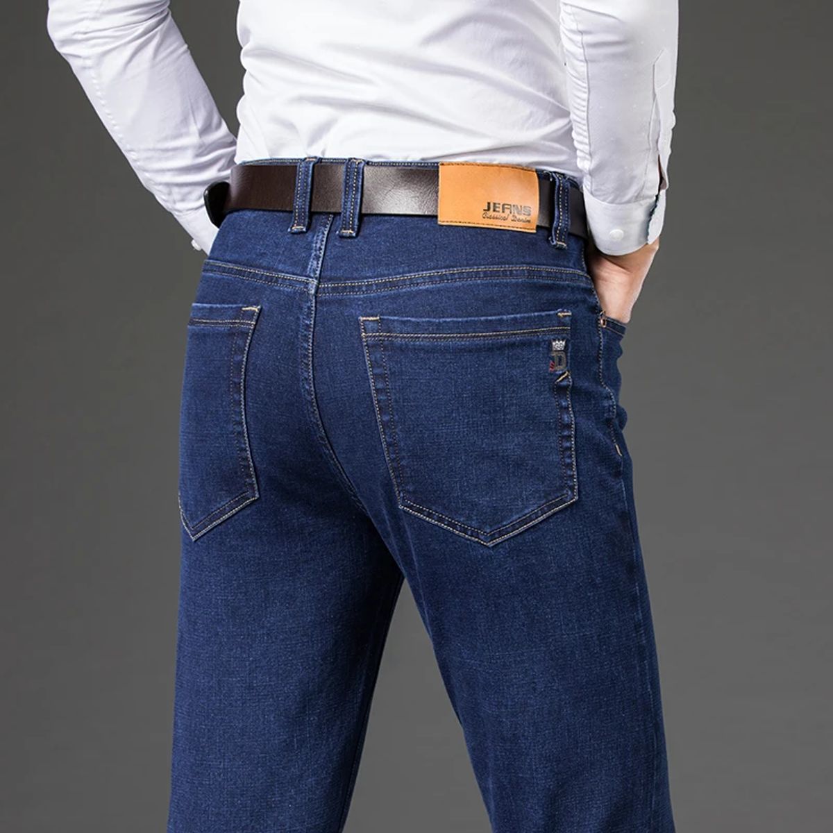 Men’s Classic Casual Business Jeans with Comfortable Stretch Denim Men’s Classic Casual Business Jeans with Comfortable Stretch Denim