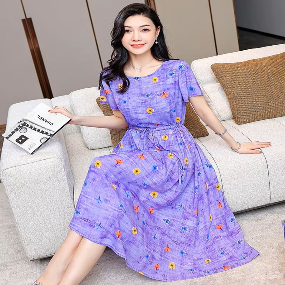 Elegant Summer Casual Dress with Pockets for Women