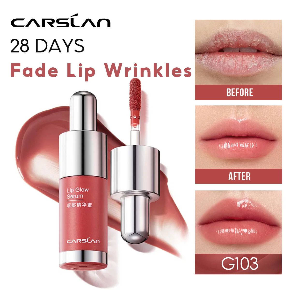 Moisturizing Lip Glow Serum Gloss with Plumping Shine Effect Carslan - Women's Lips 1