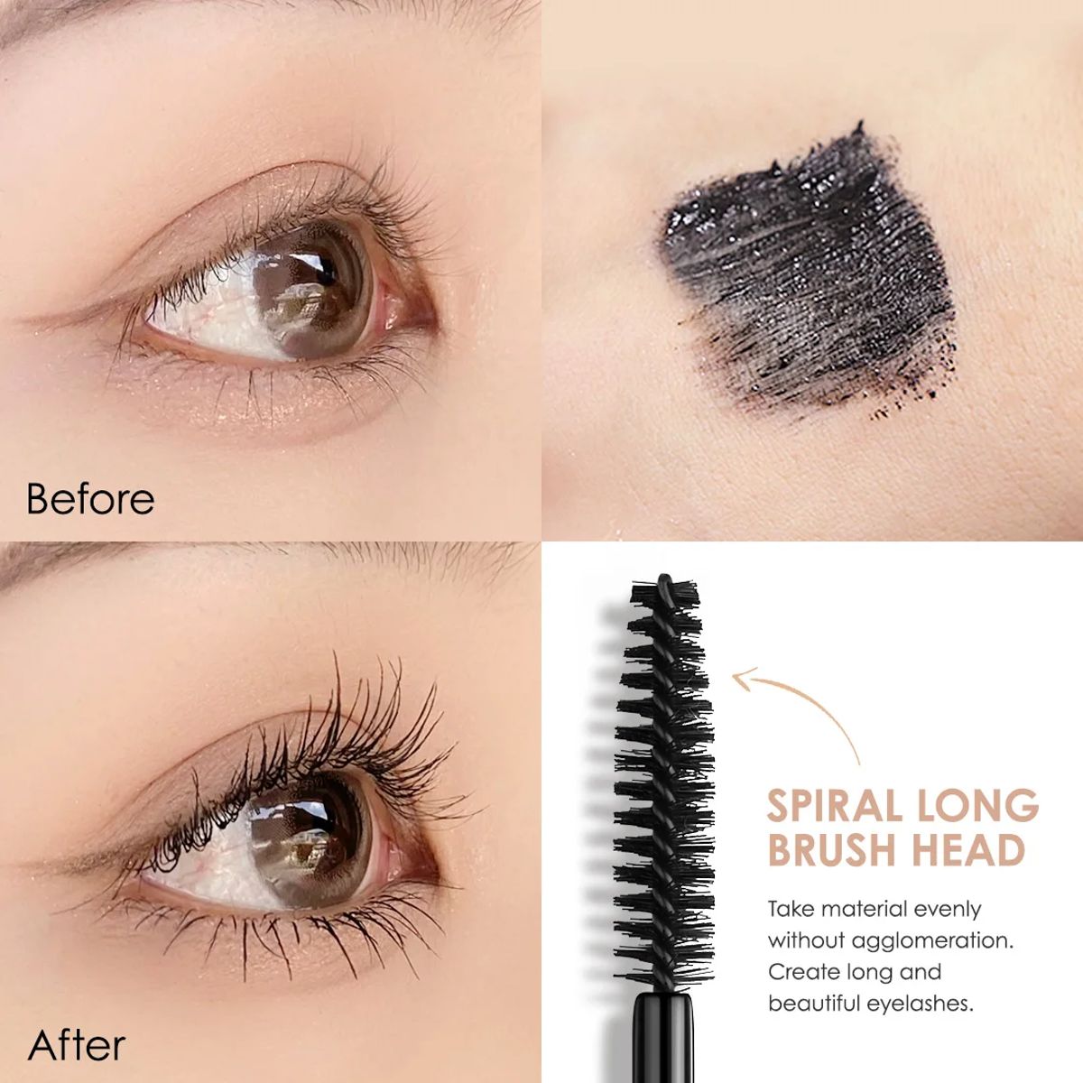 Multi-Effect 3D Mascara for Curling, Lengthening and Volume Carslan - Women's Eyes 2