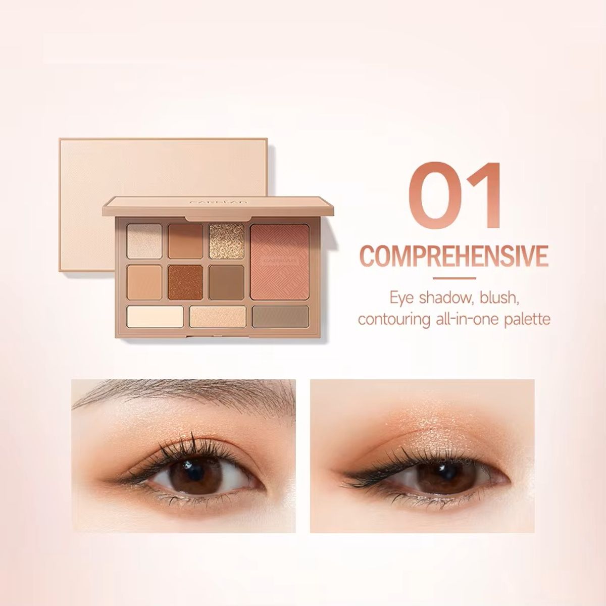 All-in-One Twinkle Eyeshadow Palette with Matte and Shimmer Carslan - Women's Eyes