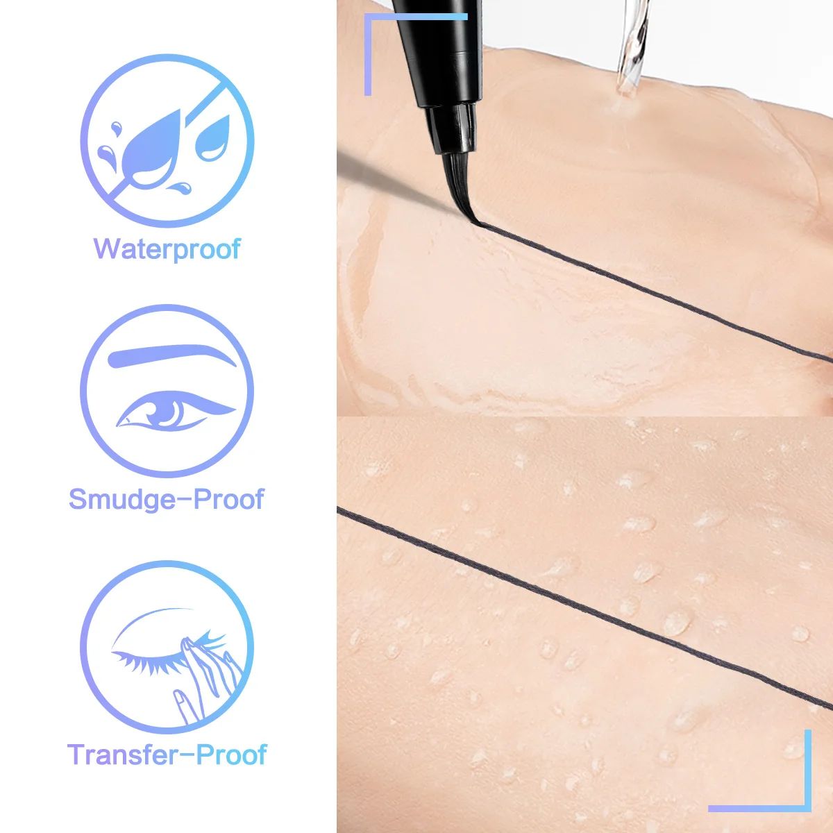 Long-Lasting Waterproof Liquid Eyeliner Pen with Ultra Fine Tip Carslan - Women's Eyes 1