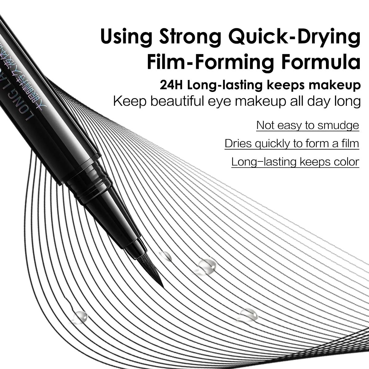 Long-Lasting Waterproof Liquid Eyeliner Pen with Ultra Fine Tip Carslan - Women's Eyes 2