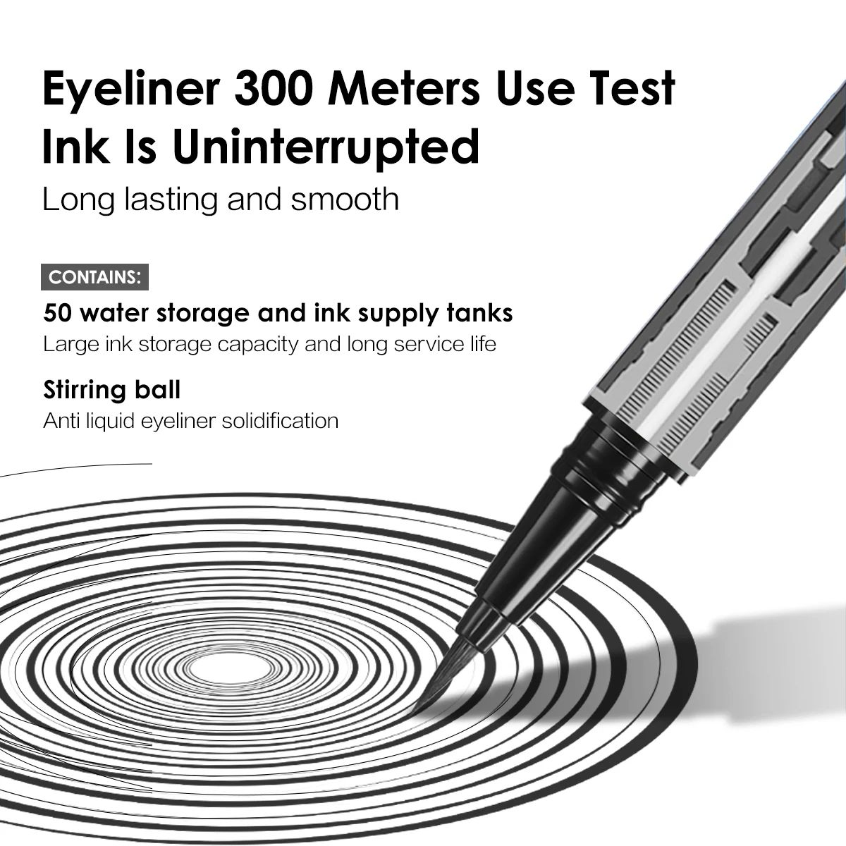 Long-Lasting Waterproof Liquid Eyeliner Pen with Ultra Fine Tip Carslan - Women's Eyes 3
