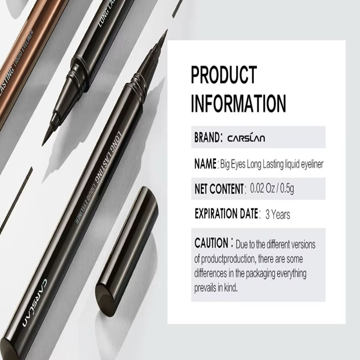 Long-Lasting Waterproof Liquid Eyeliner Pen with Ultra Fine Tip Carslan - Women's Eyes 5