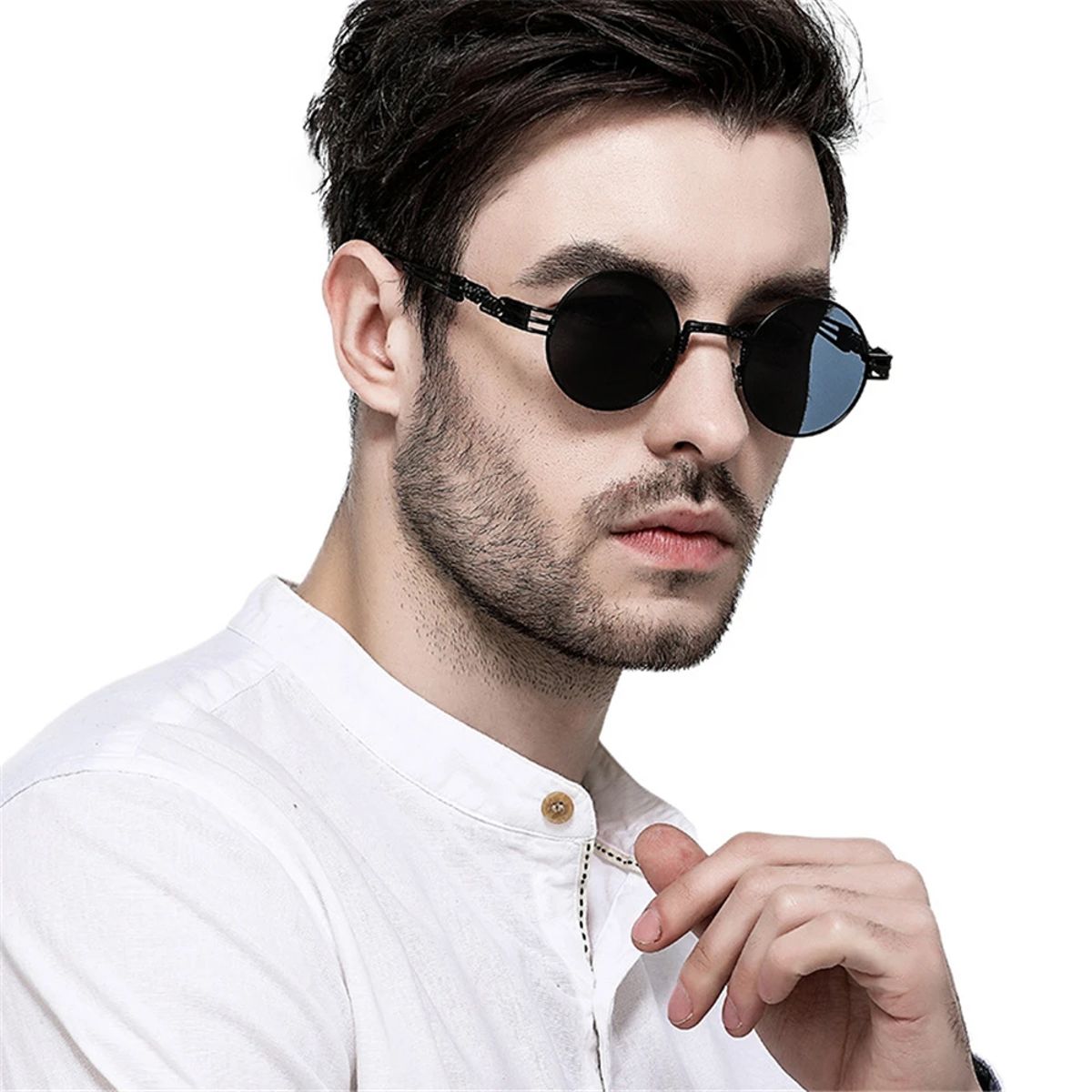 Vivibee - Men's Round Sunglasses 1