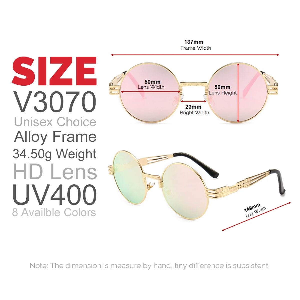 Vivibee - Men's Round Sunglasses 5