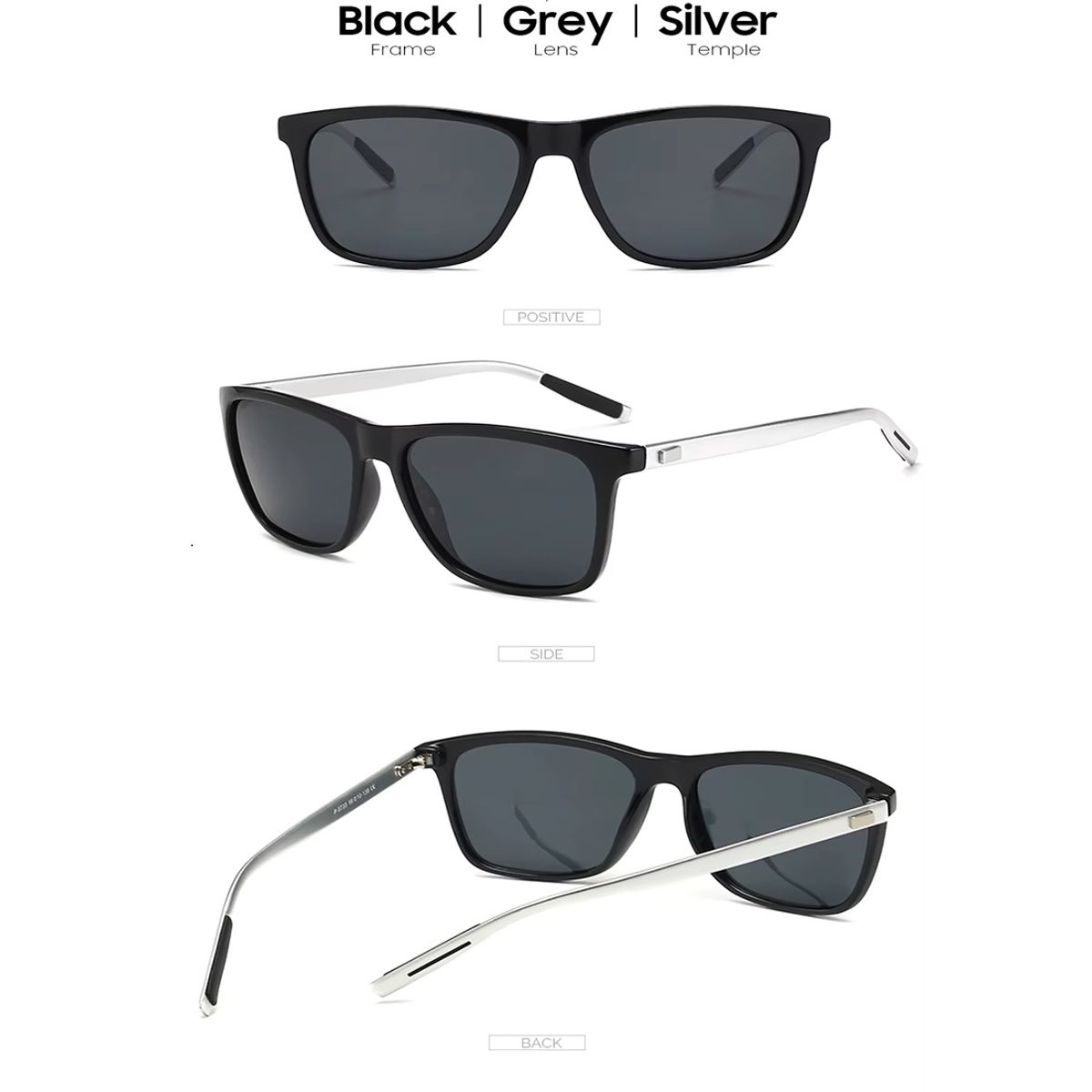 Vivibee - Men's Square Sunglasses 4