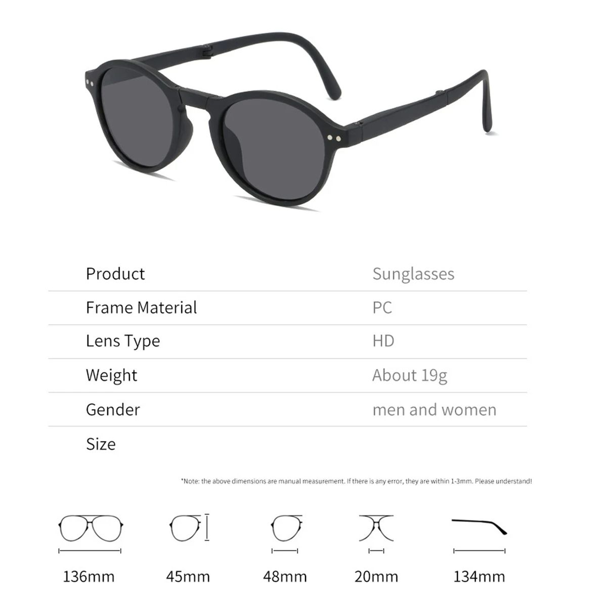 Vivibee - Men's Round Sunglasses 4