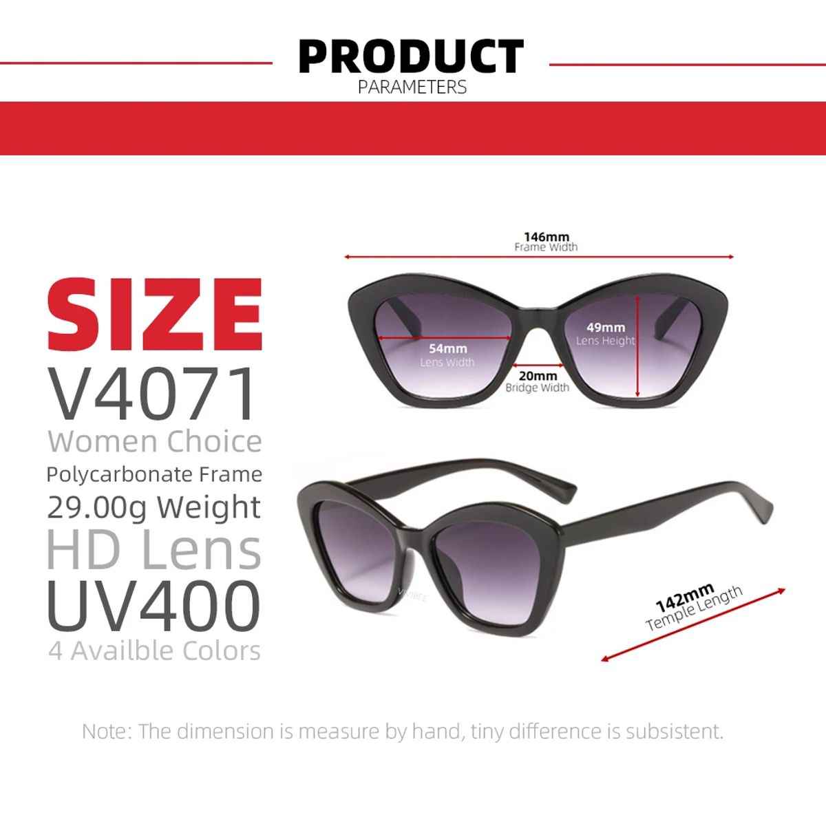 Retro Cat Eye Sunglasses with Gradient Lens for Women Vivibee - Women's Cat Eye Sunglasses 5