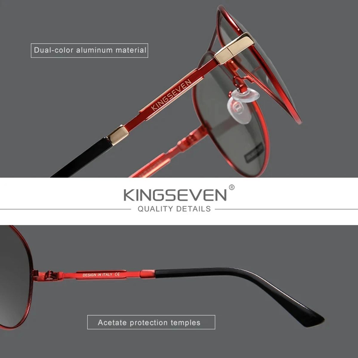 Kingseven - Men's Aviator Sunglasses 3