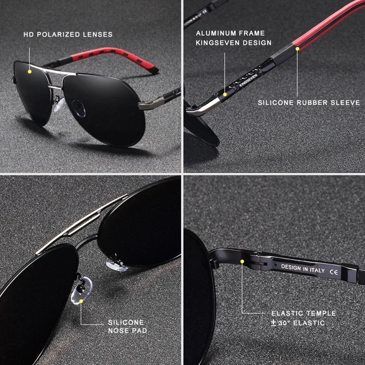 Kingseven - Men's Aviator Sunglasses 2