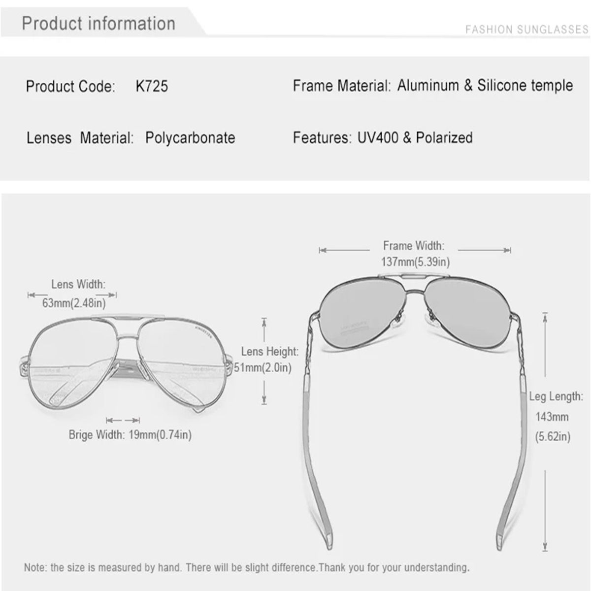 Kingseven - Men's Aviator Sunglasses 5