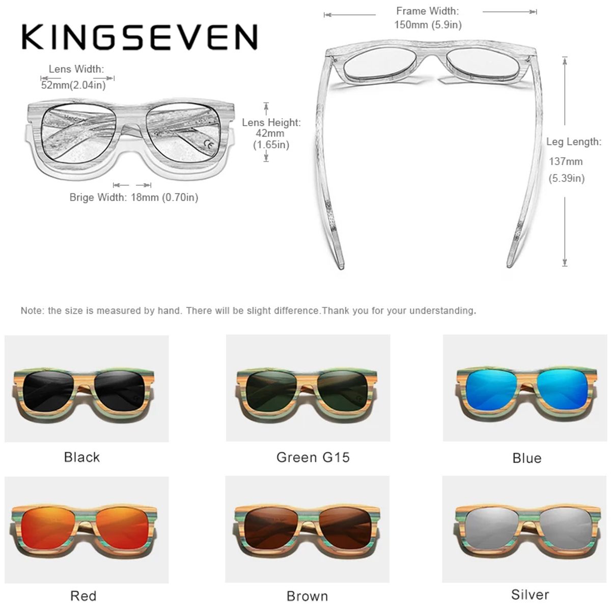 Kingseven - Men's Aviator Sunglasses 5