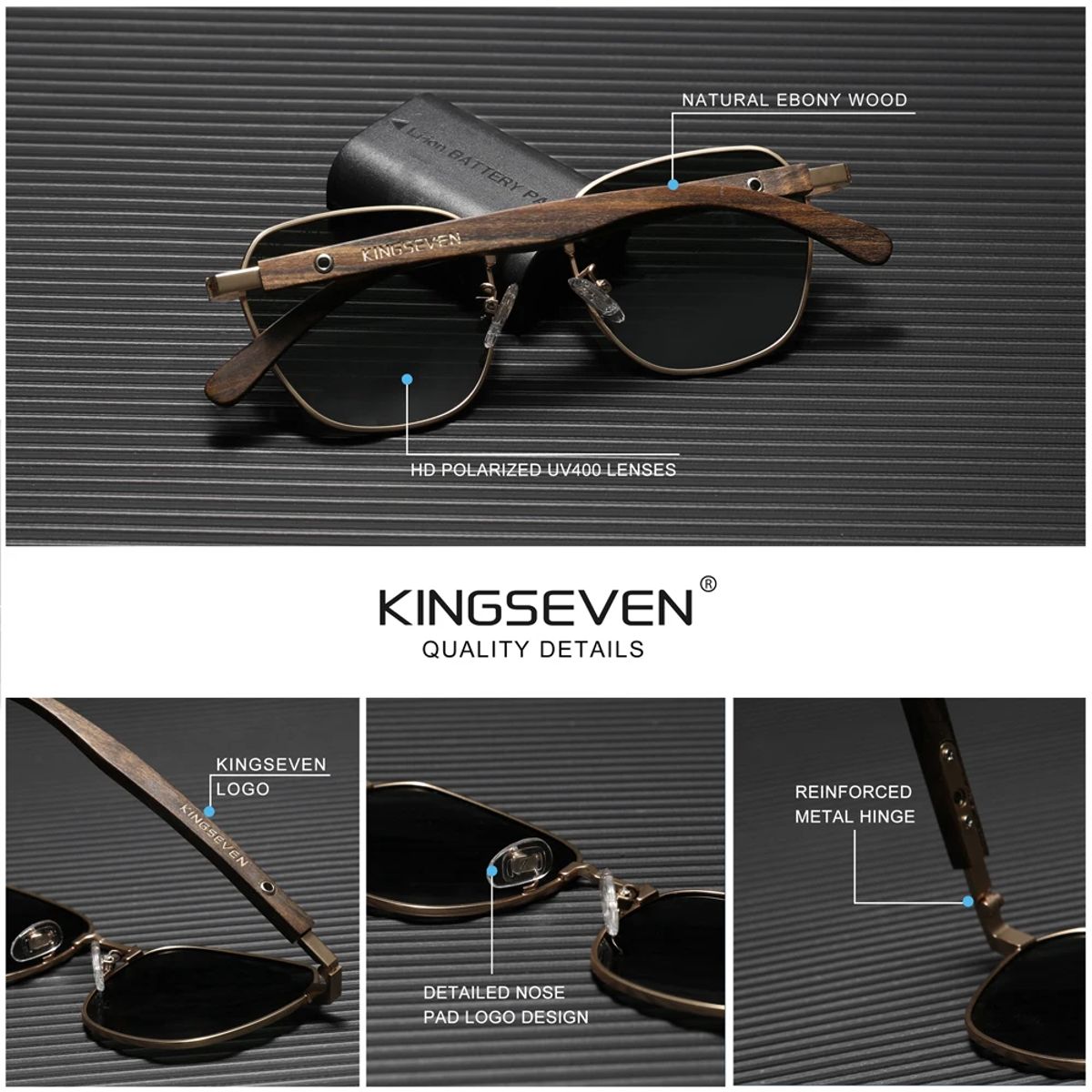 Kingseven - Men's Aviator Sunglasses 1