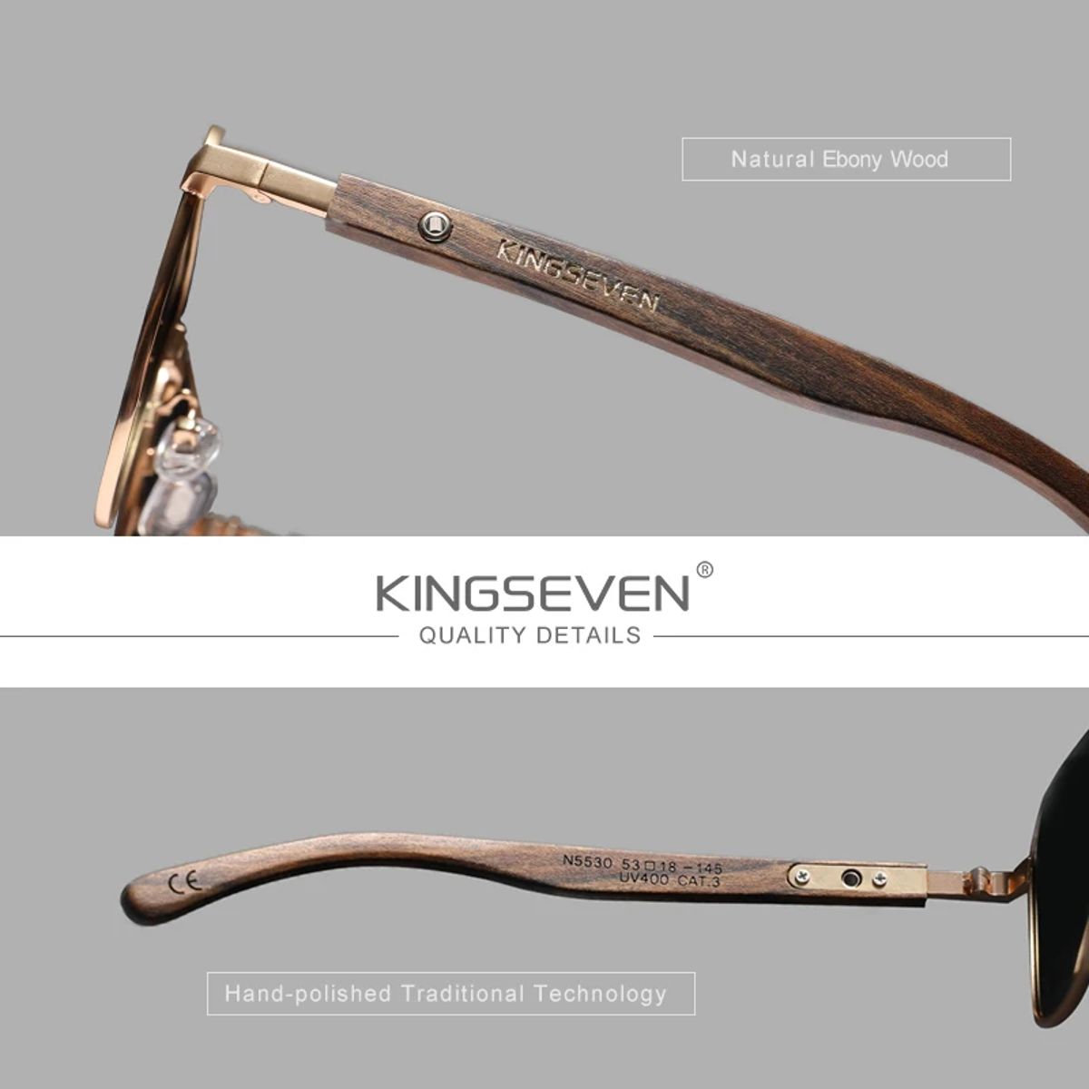 Kingseven - Men's Aviator Sunglasses 2