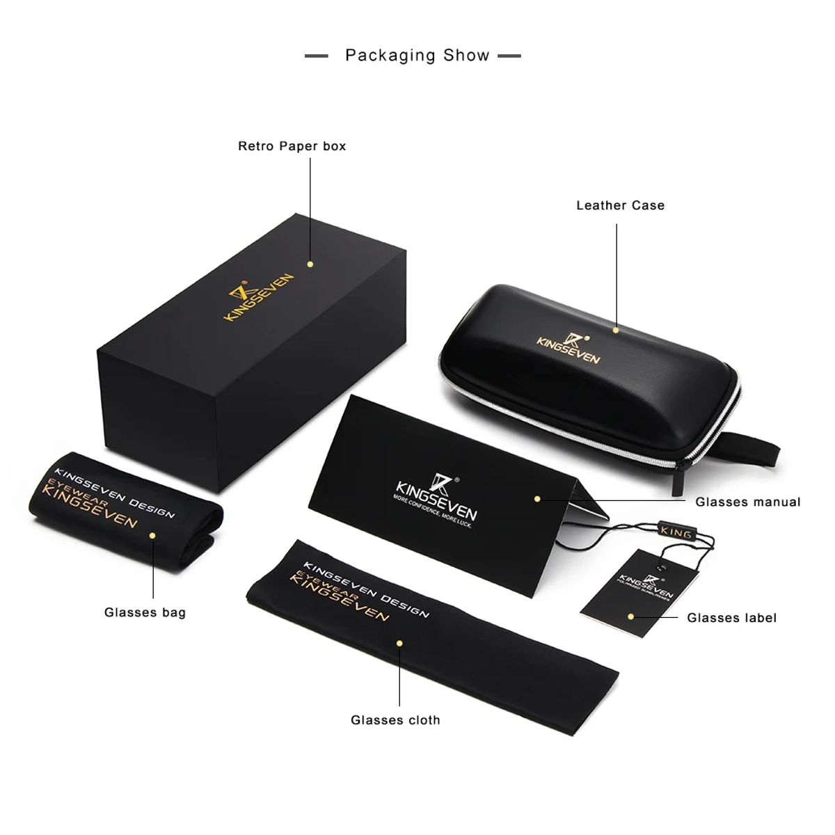 Kingseven - Men's Aviator Sunglasses 3