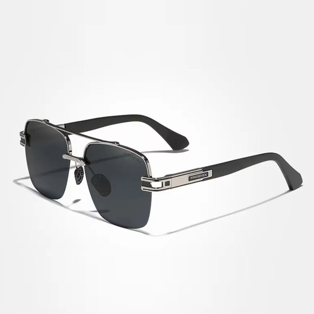 Retro Square Polarized Sunglasses with UV400 Gradient Lens Kingseven - Men's Aviator Sunglasses